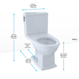 TOTO Connelly Two-Piece Elongated Dual-Max, Dual Flush 1.28 and 0.9 GPF Universal Height Toilet with CEFIONTECT, Sedona Beige, Vitreous China, CST494CEMFG#12