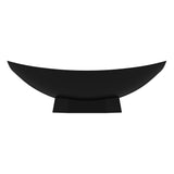 ALFI brand 71" Solid Surface Resin Free Standing Oval Bathtub, Hammock Style, Black Matte, AB9992BM