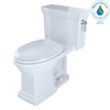 TOTO Promenade II 1G One-Piece Elongated 1.0 GPF Universal Height Toilet with CEFIONTECT and Right-Hand Trip Lever, Cotton White, Vitreous China, MS814224CUFRG#01