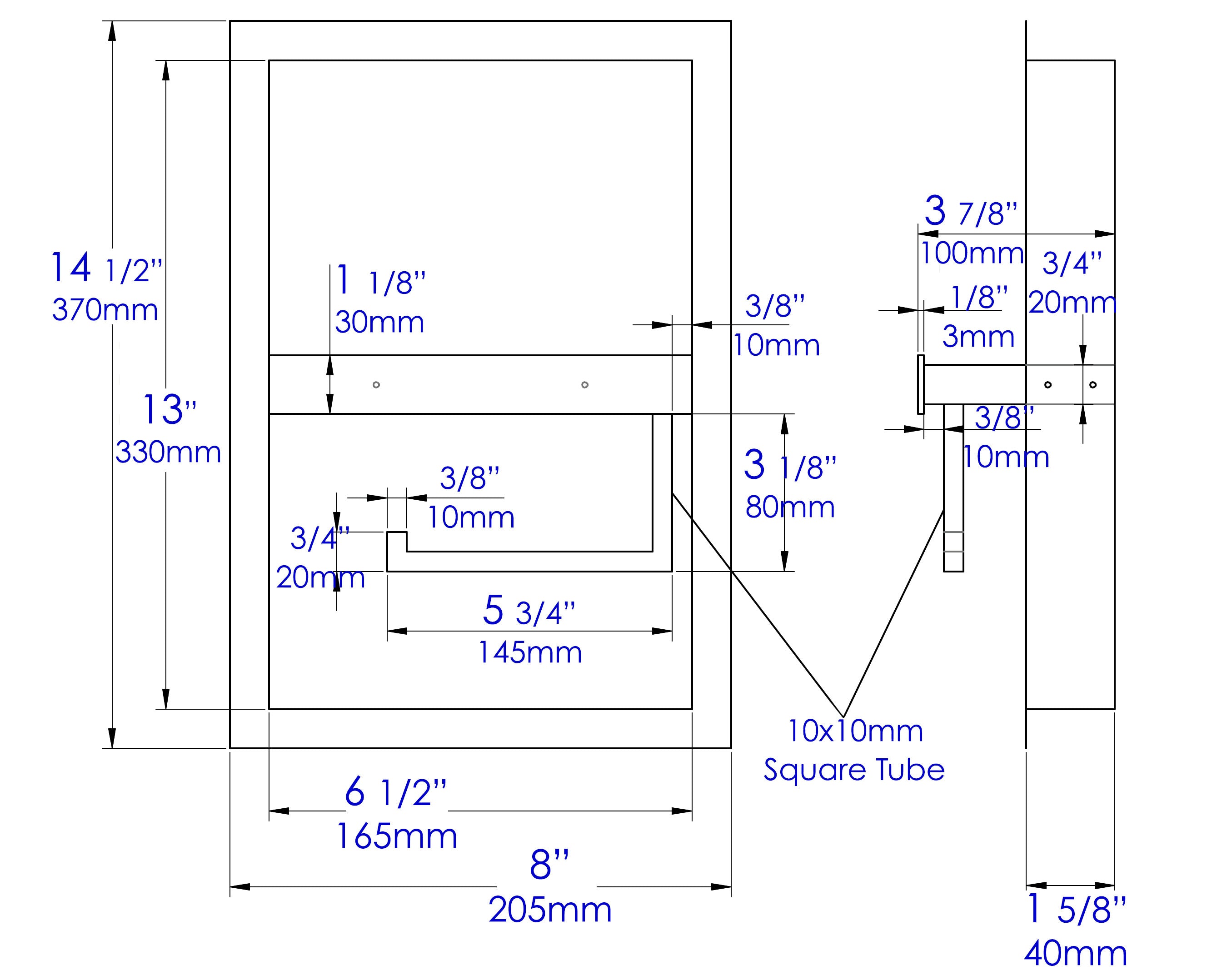 Alternative View of ALFI brand ABTPN88-BSS Brushed Stainless Steel Recessed Toilet Paper Holder Niche, 19 Gauge