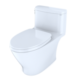 TOTO Nexus 1G One-Piece Elongated 1.0 GPF Universal Height Toilet with CEFIONTECT and SS124 SoftClose Seat, WASHLET+ Ready, Cotton White, Vitreous China, MS642124CUFG#01