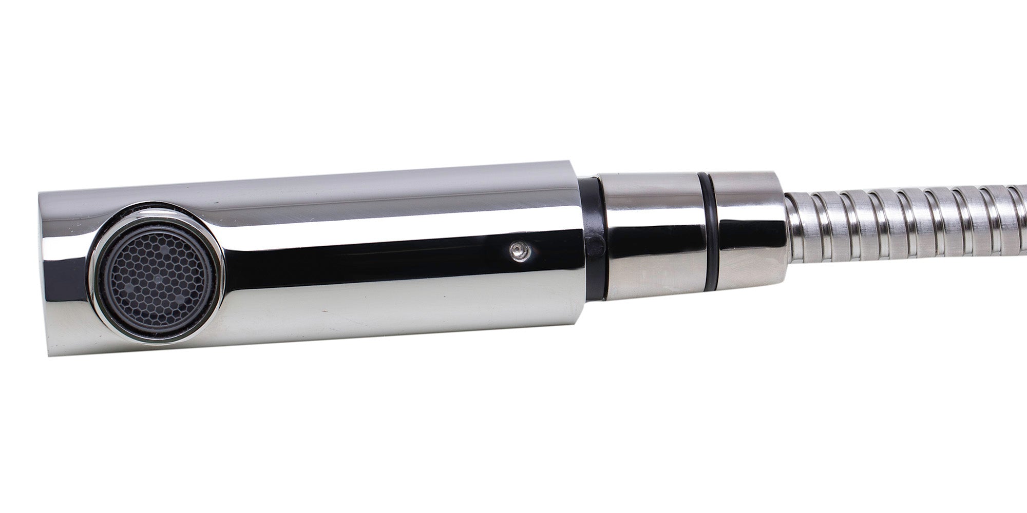 ALFI Solid Polished Stainless Steel Pull Out Single Hole Kitchen Faucet, AB2025-PSS