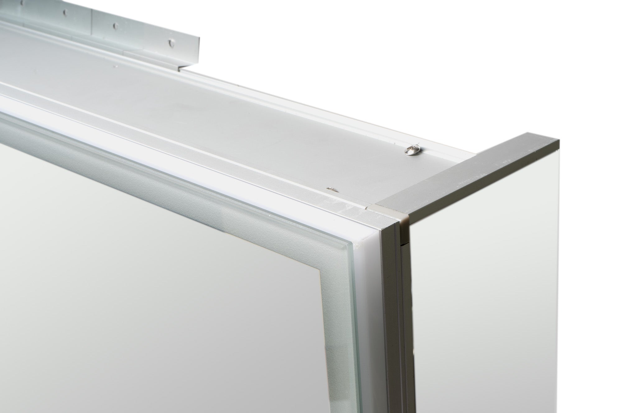 ALFI brand ABMC3630 36" x 30" Double Door LED Light Medicine Cabinet, Aluminum, Gray
