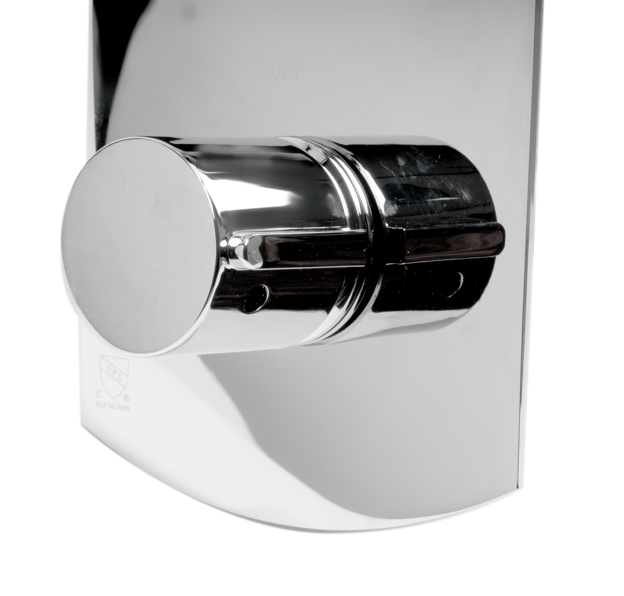 ALFI brand AB3809-PC Polished Chrome Round Knob 1 Way Thermostatic Shower Mixer, Brass