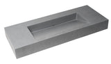 Alternative View of ALFI brand 48" x 18.9" Rectangle Above Mount Concrete Bathroom Sink, Gray Matte, 1 Faucet Hole, ABCO48R