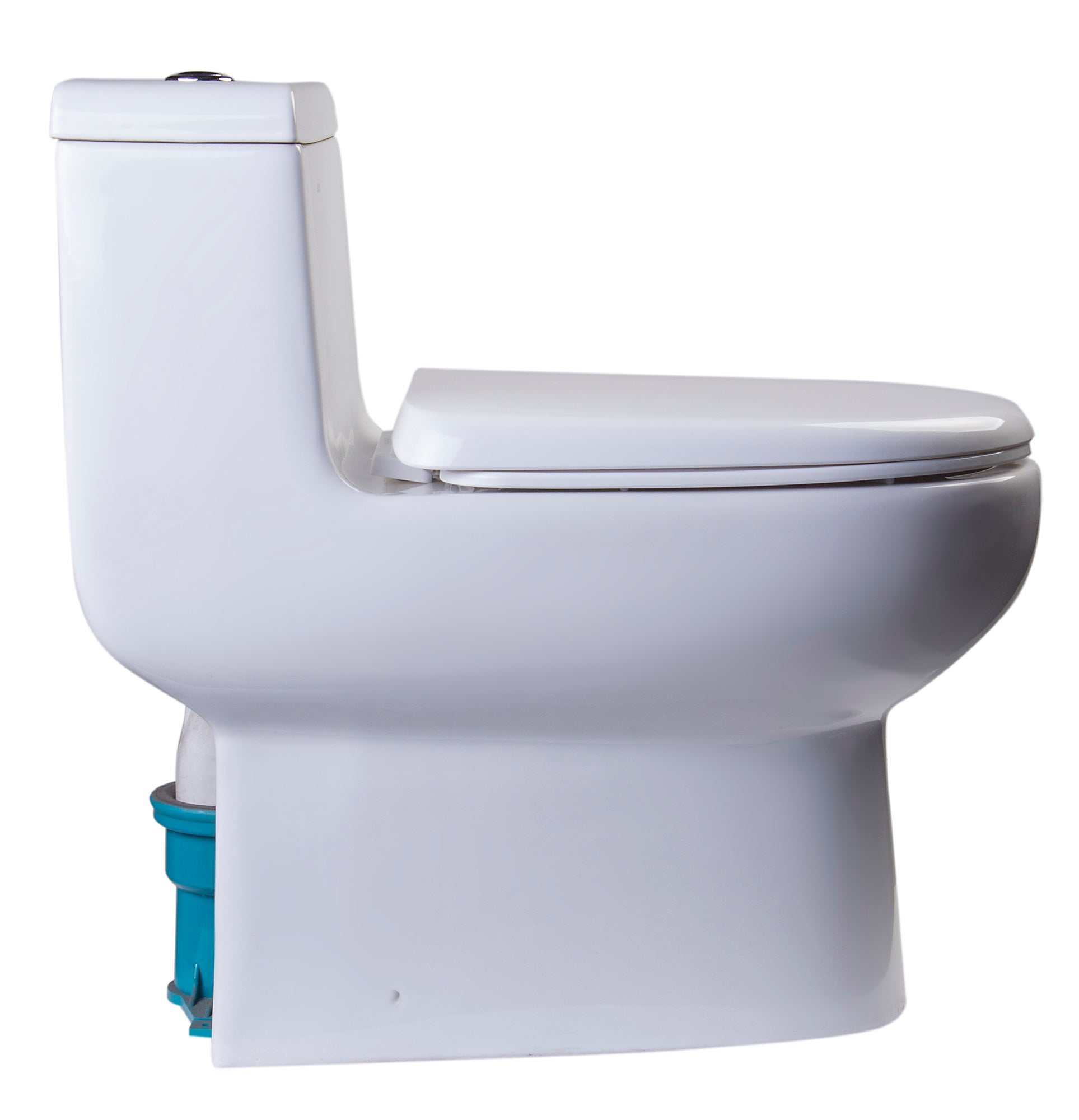 EAGO Porcelain, White, TB351 Dual Flush One Piece Eco-Friendly High-Efficiency Low Flush Ceramic Toilet