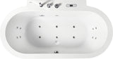 Eago 71" Acrylic Free Standing Oval Bathtub with Fixtures, White, AM128ETL