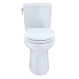 TOTO Drake II 1G Two-Piece Elongated 1.0 GPF Universal Height Toilet with CEFIONTECT, Cotton White, Vitreous China, CST454CUFG#01