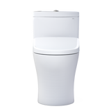 TOTO WASHLET+ Aquia IV One-Piece Elongated Dual Flush 1.28 and 0.9 GPF Toilet with Auto Flush S7A Contemporary Bidet Seat, Cotton White, Vitreous China|Plastic, MW6464736CEMFGNA#01