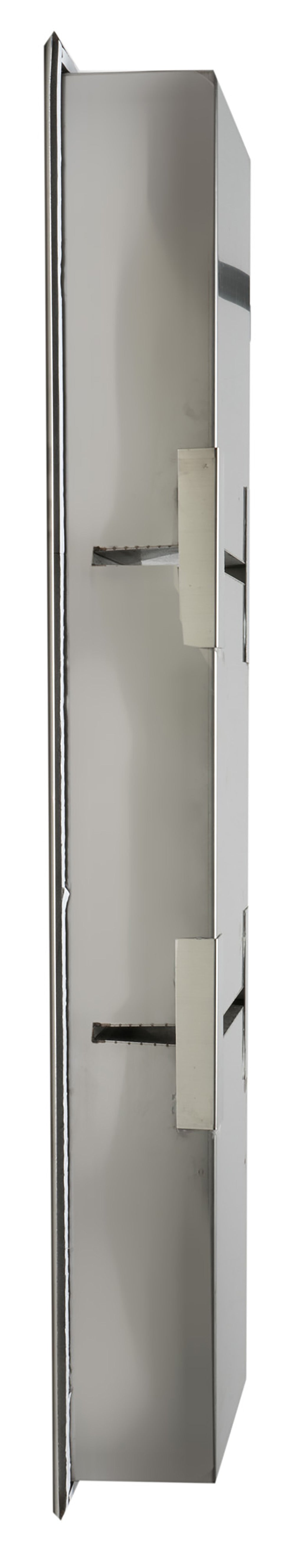 ALFI brand ABN0836-BSS 8 x 36 Brushed Stainless Steel Vertical Triple Shelf Bath Shower Niche, 20 Gauge