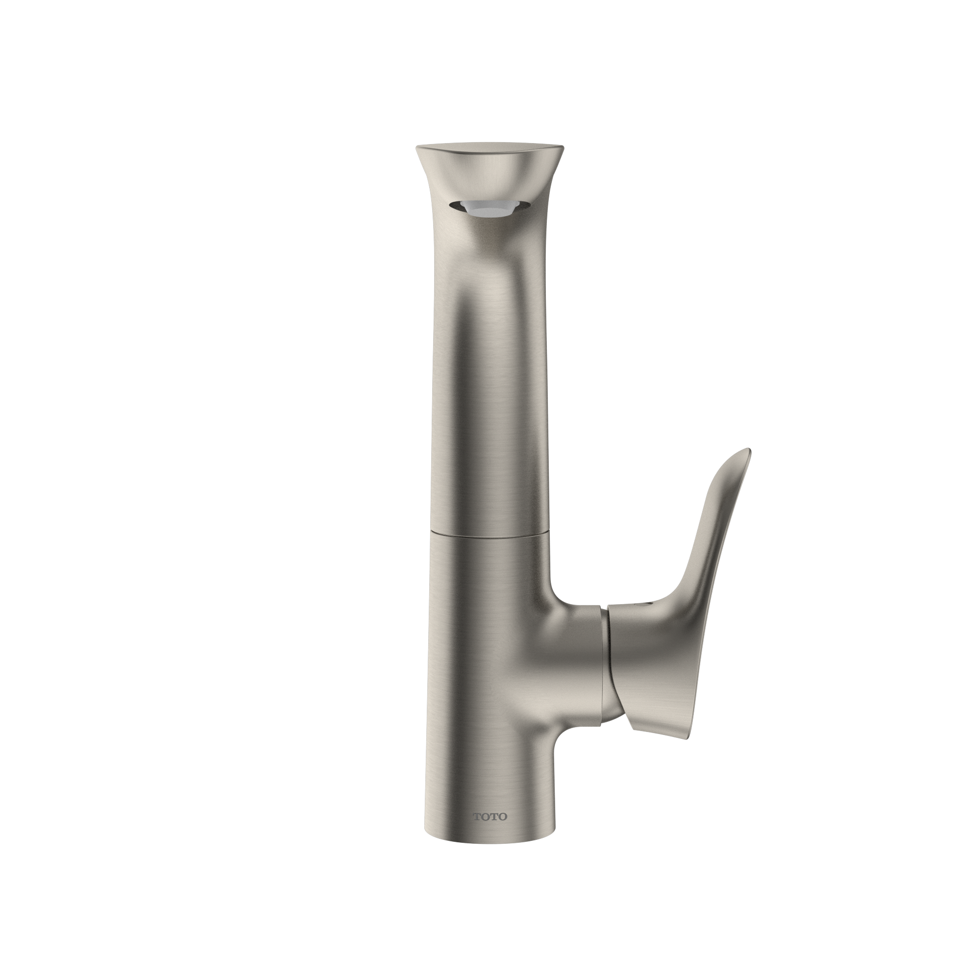 TOTO GO 1.2 GPM Single Side-Handle Bathroom Sink Faucet with COMFORT GLIDE Technology and Drain Assembly, Brushed Nickel, Brass, TLG01309U#BN