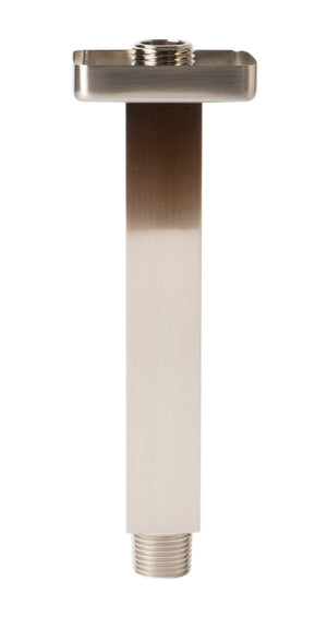 Alternate Image for ALFI brand ABSA6S-BN Brushed Nickel 6" Square Ceiling Shower Arm, Brass, Black