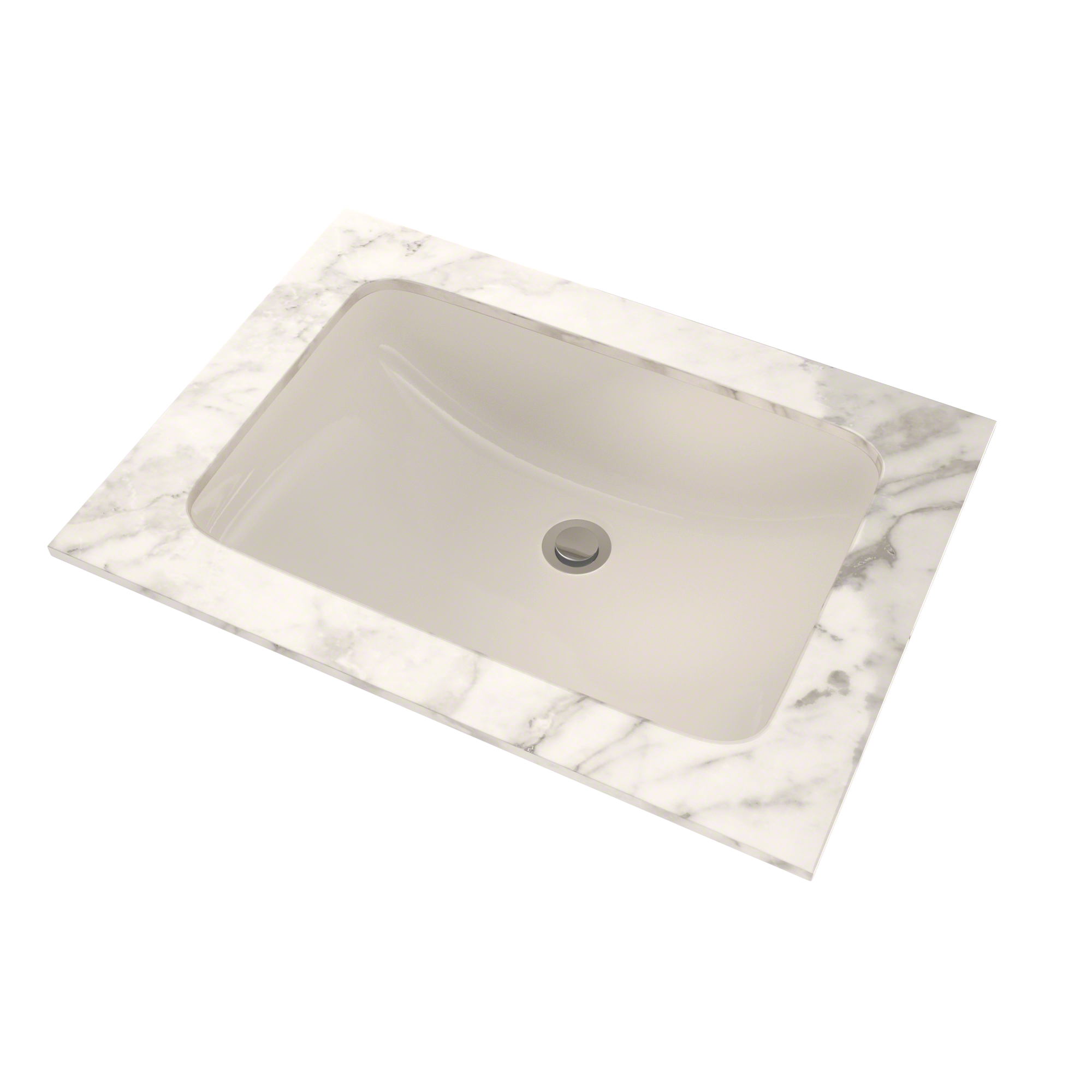 TOTO 19" x 12-3/8" Rectangular Undermount Bathroom Sink with CEFIONTECT, Sedona Beige, Vitreous China, LT542G#12