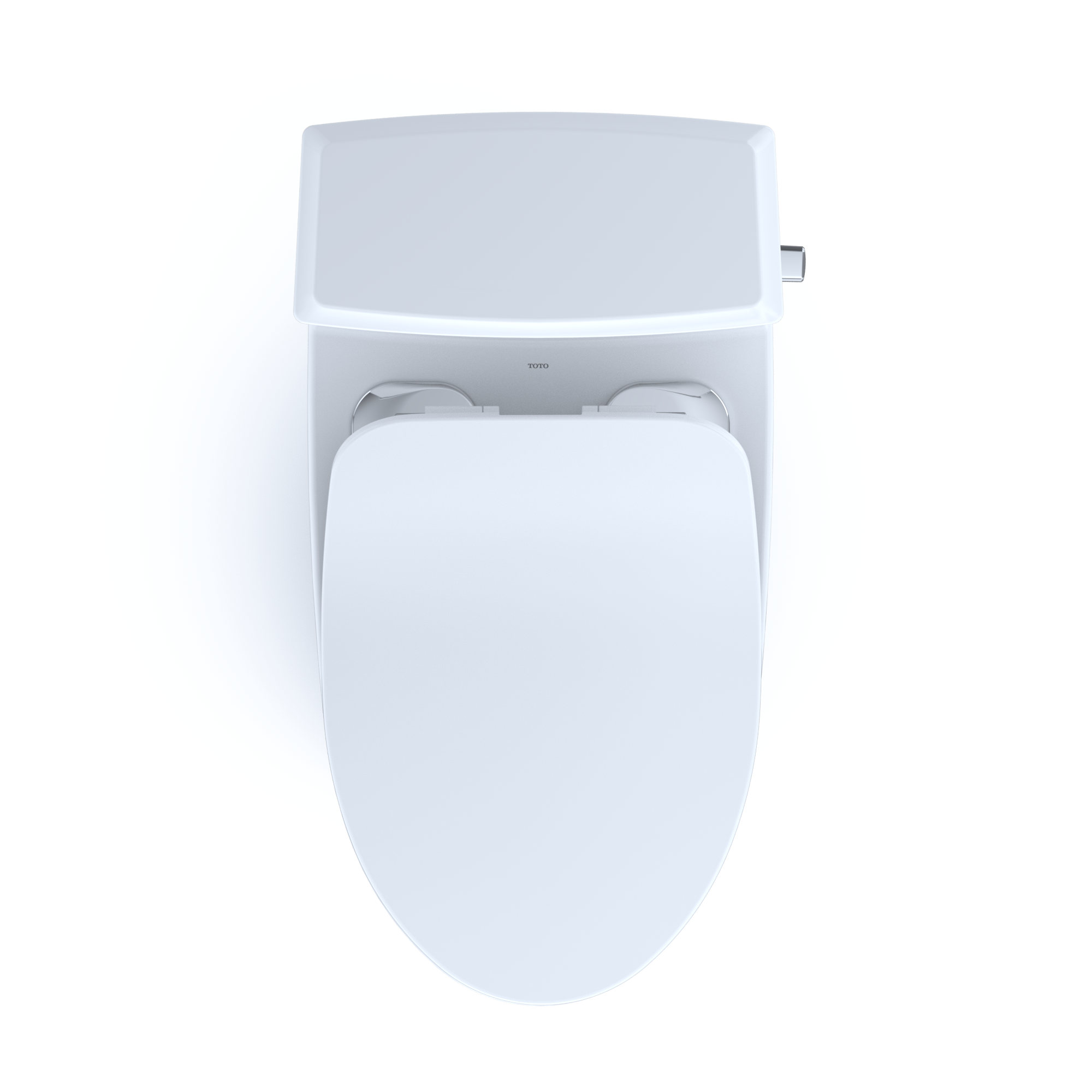 TOTO Connelly Two-Piece Elongated Dual Flush 1.28 and 0.9 GPF with CEFIONTECT and Right Lever, WASHLET+ Ready, Cotton White, Vitreous China, MS494234CEMFRG#01