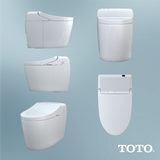 TOTO WASHLET G450 1.0 or 0.8 GPF Smart Toilet with Integrated Bidet Seat and CEFIONTECT, Cotton White, Vitreous China|Plastic, MS922CUMFG#01