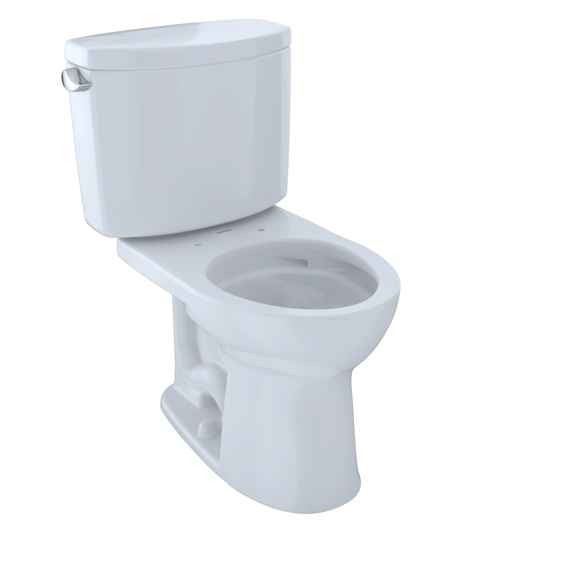 TOTO Drake II Two-Piece Round 1.28 GPF Universal Height Toilet with CEFIONTECT, Cotton White, Vitreous China, CST453CEFG#01