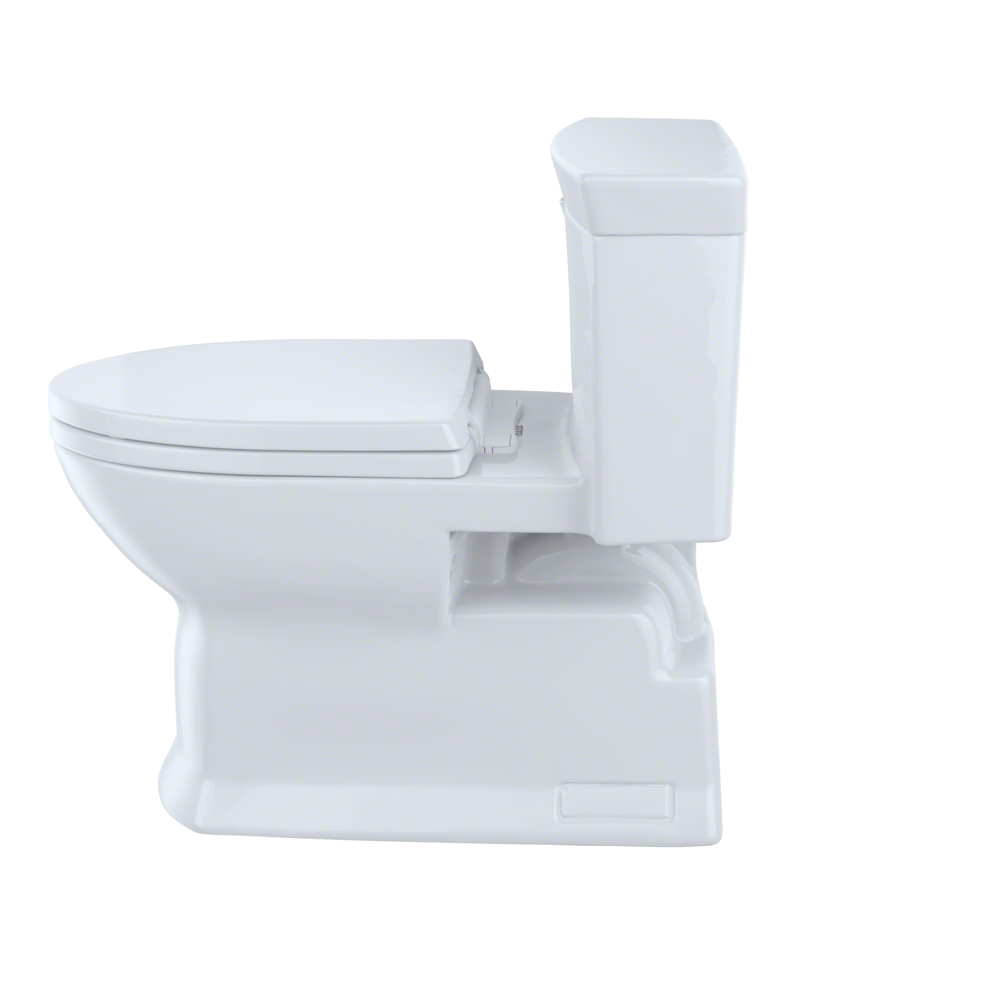 TOTO Eco Soire One Piece Elongated 1.28 GPF Universal Height Skirted Toilet with CEFIONTECT, Bone, Vitreous China, MS964214CEFG#03