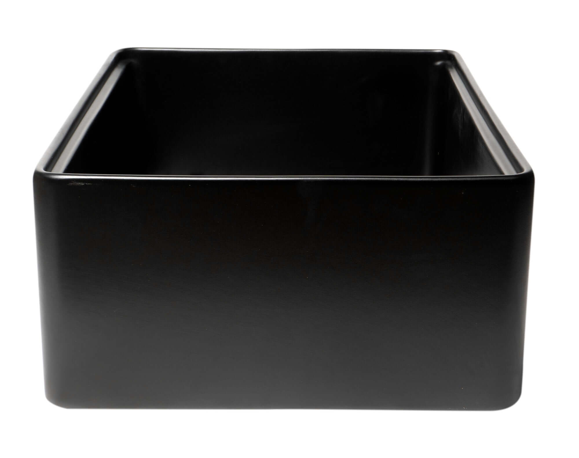 ALFI brand 30" Fireclay Workstation Farmhouse Step Rim Sink with Accessories, Black Matte, No Faucet Hole, ABFS3020-BM