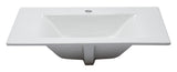 Eago 31.5" x 18.88" Rectangle Drop In Porcelain Bathroom Sink, White, 1 Faucet Hole, BB127