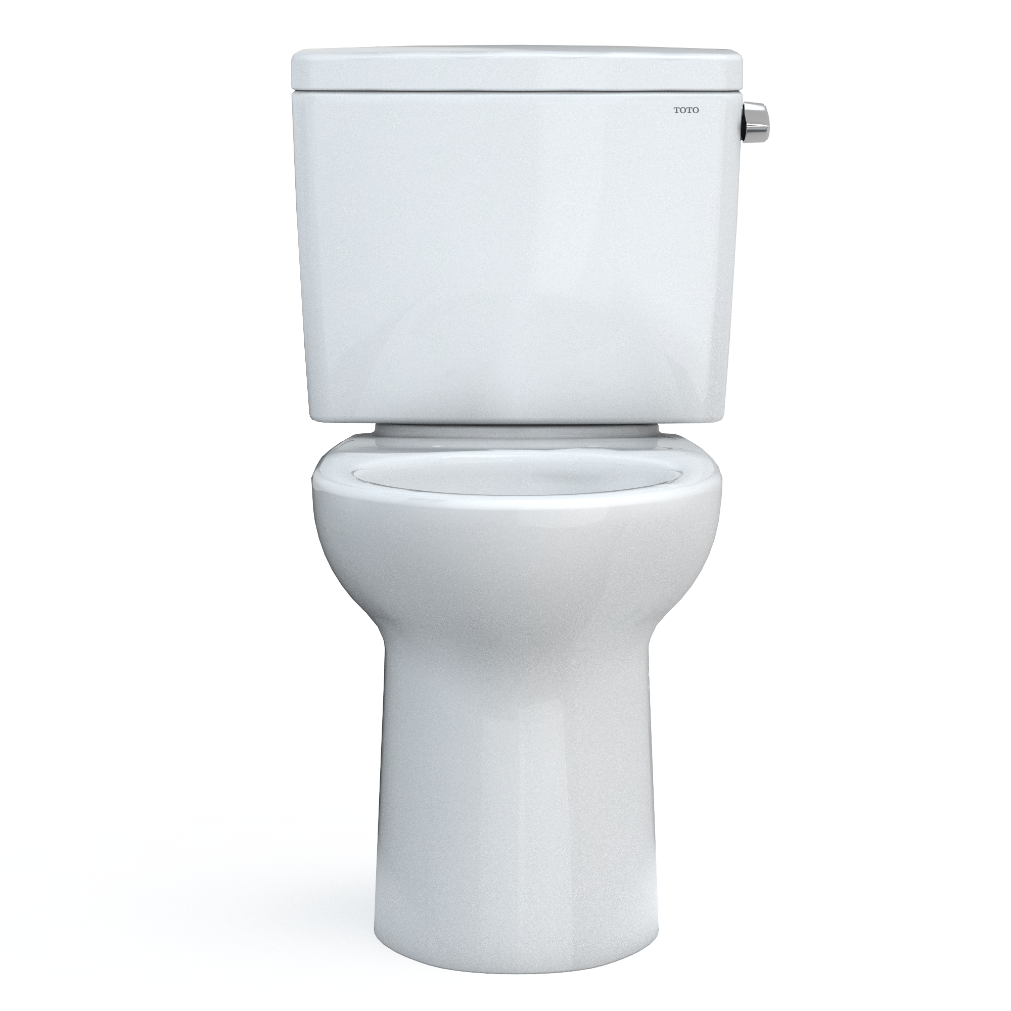 TOTO Drake Two-Piece Elongated 1.28 GPF Universal Height TORNADO FLUSH Toilet with CEFIONTECT and Right-Hand Trip Lever, Cotton White, Vitreous China, CST776CEFRG#01