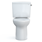 TOTO Drake Two-Piece Elongated 1.28 GPF Universal Height TORNADO FLUSH Toilet with CEFIONTECT and Right-Hand Trip Lever, Cotton White, Vitreous China, CST776CEFRG#01