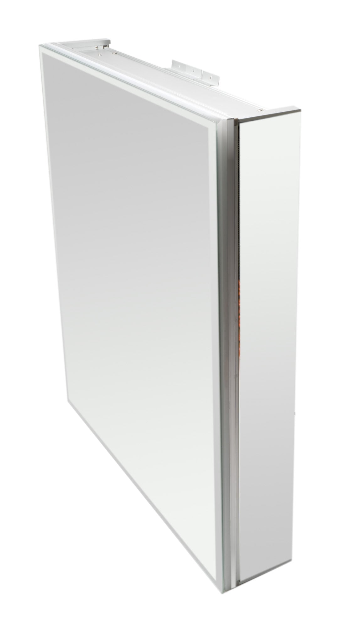 ALFI brand ABMC2432 24" x 32" Single Door LED Light Medicine Cabinet, Aluminum, Gray