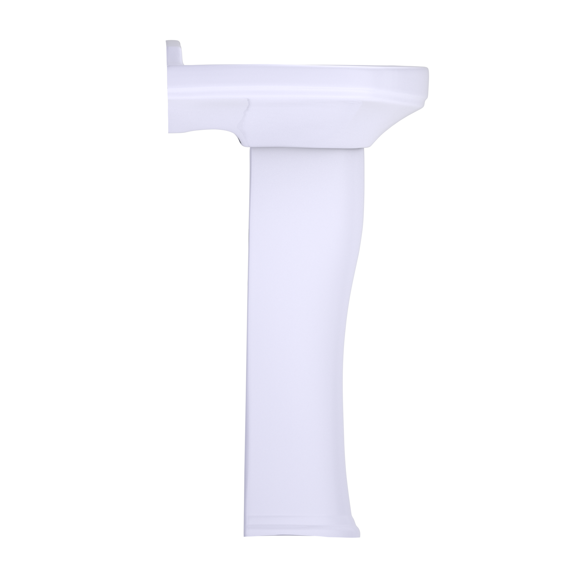TOTO Dartmouth Rectangular Pedestal Bathroom Sink with Arched Front for 8 Inch Center Faucets, Cotton White, Vitreous China, LPT642.8#01