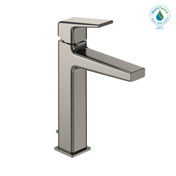 TOTO GB 1.2 GPM Single Handle Semi-Vessel Bathroom Sink Faucet with COMFORT GLIDE Technology, Polished Nickel, Brass, TLG10303U#PN