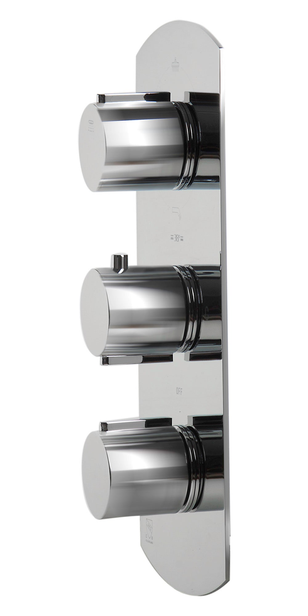 Alternative View of ALFI brand AB4101-PC Polished Chrome Concealed 4-Way Thermostatic Valve Shower Mixer /w Round Knobs, Brass