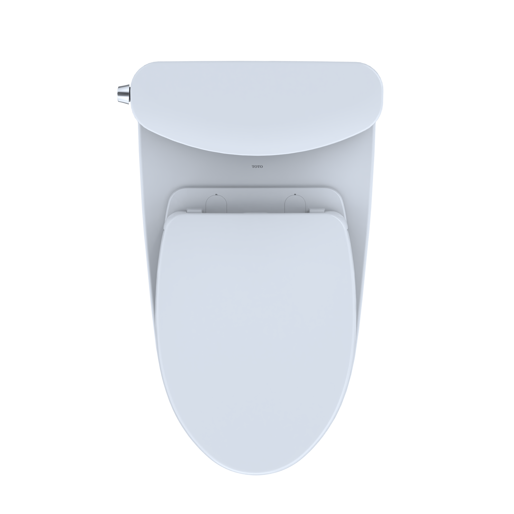 TOTO Nexus Two-Piece Elongated 1.28 GPF Universal Height Toilet with CEFIONTECT and SS124 SoftClose Seat, WASHLET+ Ready, Cotton White, Vitreous China, MS442124CEFG#01