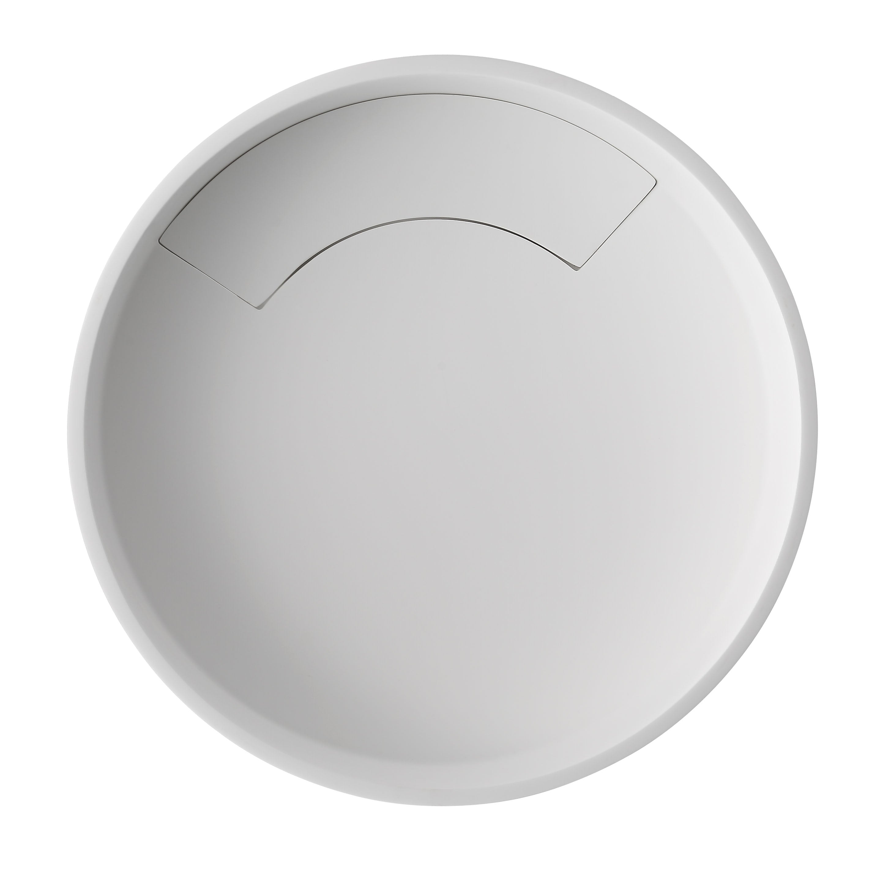 ALFI brand 15.13" x 15.13" Round Above Mount Resin Bathroom Sink, White Matte, No Faucet Hole, ABRS15R