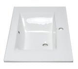 Eago 31.5" x 18.88" Rectangle Drop In Porcelain Bathroom Sink, White, 1 Faucet Hole, BB127