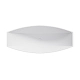 ALFI brand 71" Solid Surface Resin Free Standing Oval Bathtub, Hammock Style, White Matte, AB9991