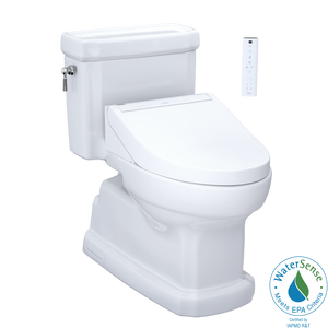 Alternate Image for TOTO WASHLET+ Eco Guinevere Elongated 1.28 GPF Universal Height Toilet with C5 Bidet Seat, Cotton White, Vitreous China|Plastic, MW9743084CEFG#01
