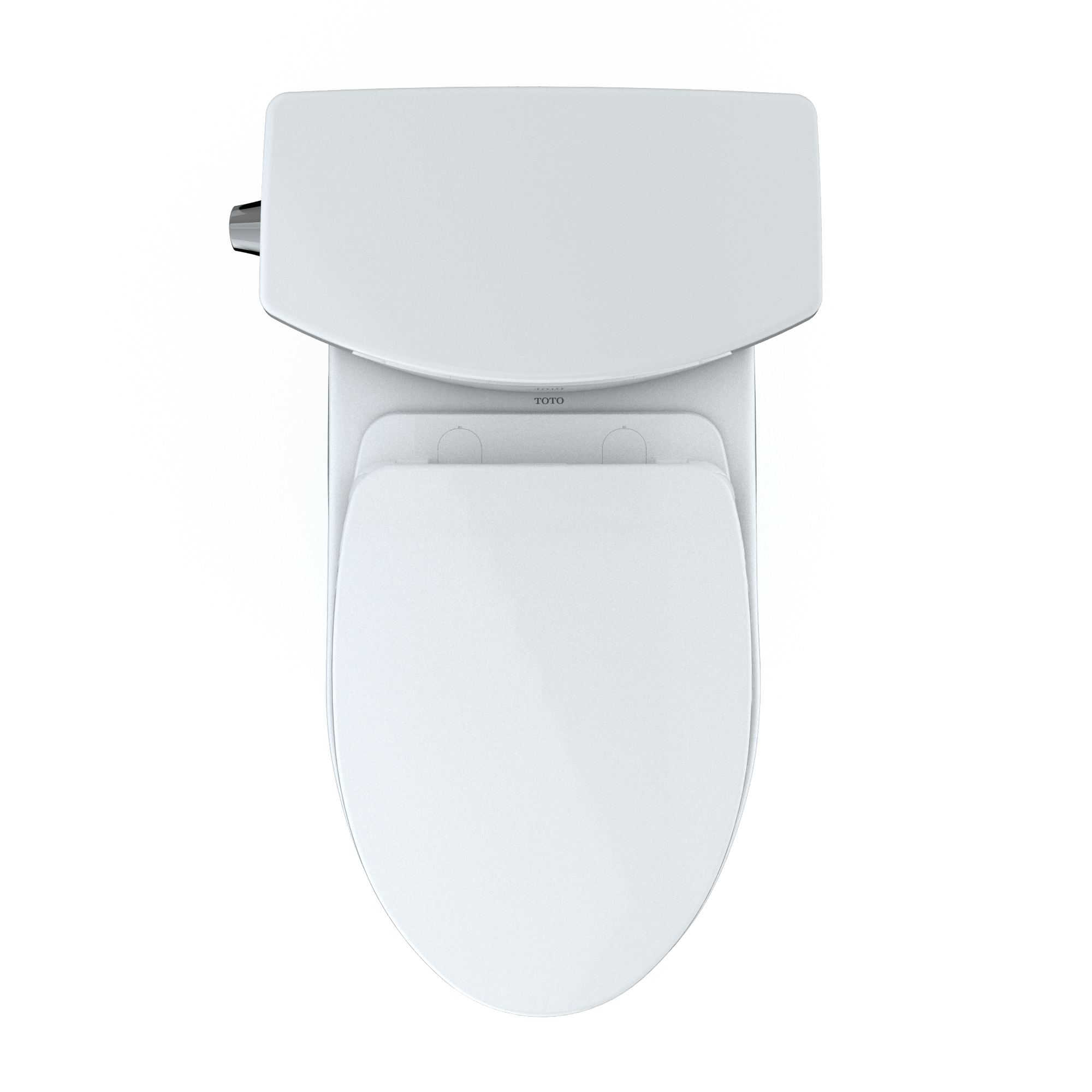 TOTO Drake II 1G Two-Piece Elongated 1.0 GPF Universal Height Toilet with CEFIONTECT and SS124 SoftClose Seat, WASHLET+ Ready, Cotton White, Vitreous China|Plastic, MS454124CUFG#01