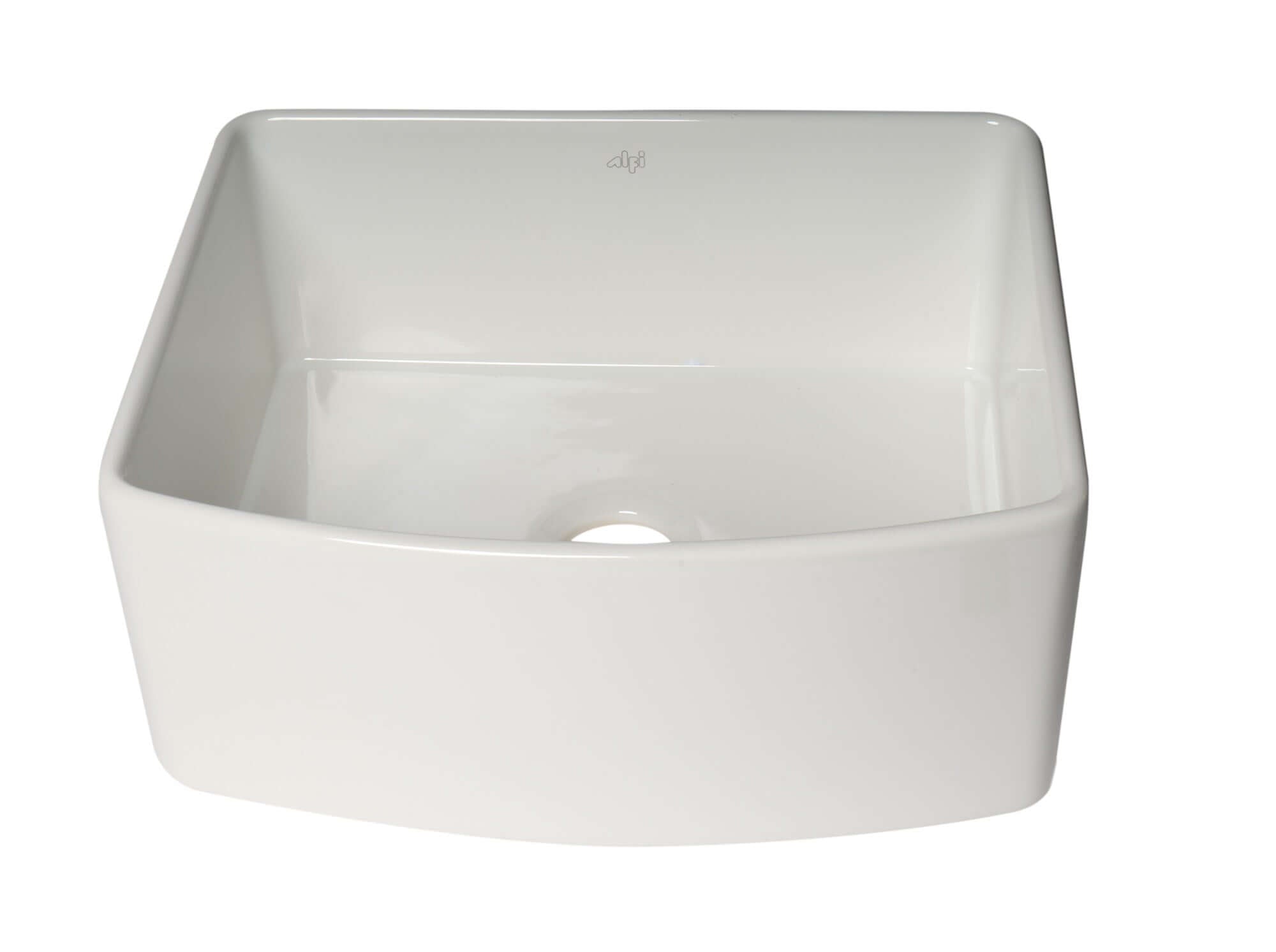 ALFI brand 24" Fireclay Farmhouse Sink with Accessories, White, ABFC2420-W