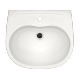 TOTO Supreme Oval Wall-Mount Bathroom Sink with CeFiONtect and Shroud for Single Hole Faucets, Colonial White, Vitreous China, LHT241G#11