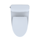 TOTO Nexus 1G One-Piece Elongated 1.0 GPF Universal Height Toilet with CEFIONTECT and SS124 SoftClose Seat, WASHLET+ Ready, Cotton White, Vitreous China, MS642124CUFG#01