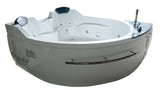 Eago 67" Acrylic Corner Neo-angle Round Bathtub, White, AM113ETL-R