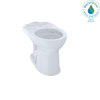 TOTO Drake II Universal Height Round Toilet Bowl with CEFIONTECT, Cotton White, Vitreous China, C453CUFG#01