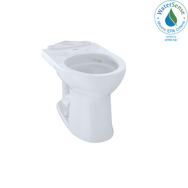 TOTO Drake II Universal Height Round Toilet Bowl with CEFIONTECT, Cotton White, Vitreous China, C453CUFG#01