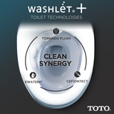 TOTO WASHLET+ Connelly Two-Piece Elongated Dual Flush 1.28 and 0.9 GPF Toilet, Classic WASHLET S7A Bidet Seat with Auto Flush and Auto Open/Close Lid, Cotton White, Vitreous China|Plastic, MW4944734CEMFGA#01