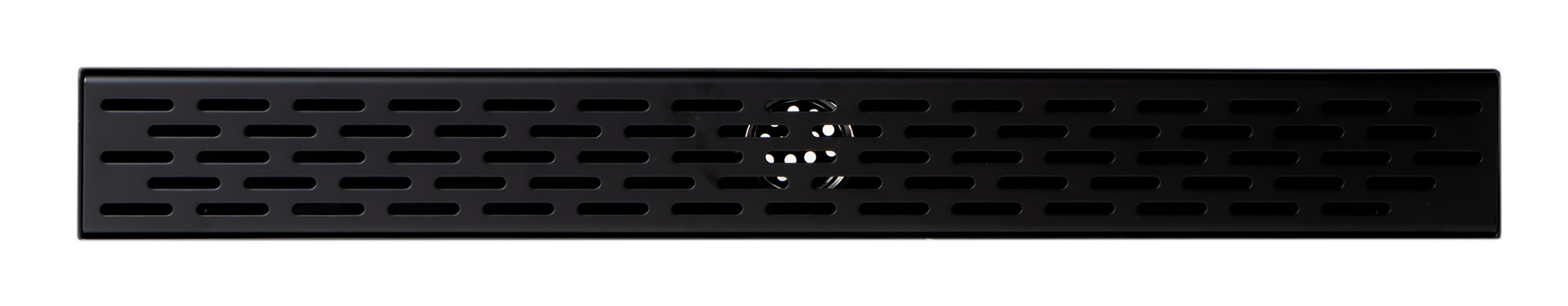 ALFI brand ABLD24C-BM 24" Black Matte Stainless Steel Linear Shower Drain with Groove Holes