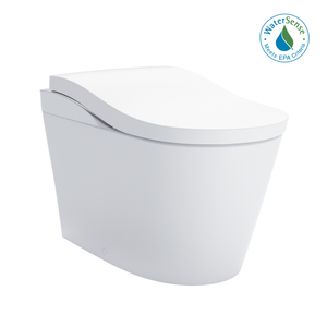 Alternate Image for TOTO NEOREST LS Dual Flush 1.0 or 0.8 GF Integrated Bidet Toilet, Cotton White with Silver Trim, Vitreous China and Plastic, MS8732CUMFG#01S