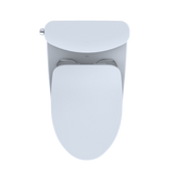 TOTO Nexus 1G Two-Piece Elongated 1.0 GPF Universal Height Toilet with CEFIONTECT and SS234 SoftClose Seat, WASHLET+ Ready, Cotton White, Vitreous China, MS442234CUFG#01