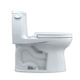 TOTO UltraMax II One-Piece Elongated 1.28 GPF Universal Height Toilet with CEFIONTECT and SS124 SoftClose Seat, WASHLET+ Ready, Cotton White, Vitreous China|Plastic, MS604124CEFG#01