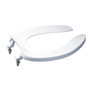 Alternate Image for TOTO Elongated Open Front Commerical Toilet Seat without Lid, Cotton White, Polypropylene, SC534#01