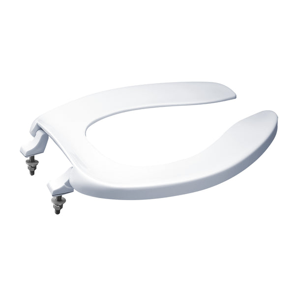 TOTO Elongated Open Front Commerical Toilet Seat without Lid, Cotton White, Polypropylene, SC534#01