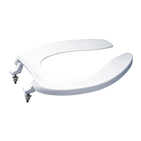 TOTO Elongated Open Front Commerical Toilet Seat without Lid, Cotton White, Polypropylene, SC534#01