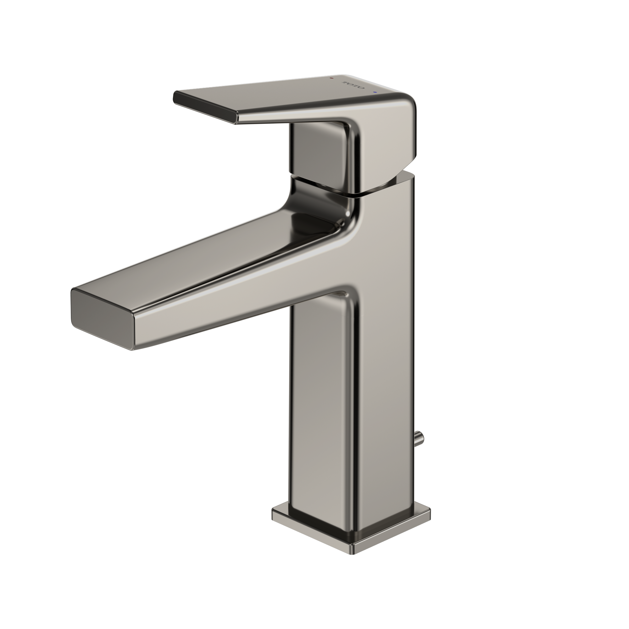 TOTO GB Series 1.2 GPM Single Handle Bathroom Sink Faucet with COMFORT GLIDE Technology and Drain Assembly, Polished Nickel, Brass, TLG10301U#PN
